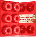HKMTT Small Silicone Bundt Pan, Mini Fluted Tube Rum Cake Baking Molds, 6 Cavities 2 Pack BPA Free Oven Safe Food Grade Non Stick Moulds