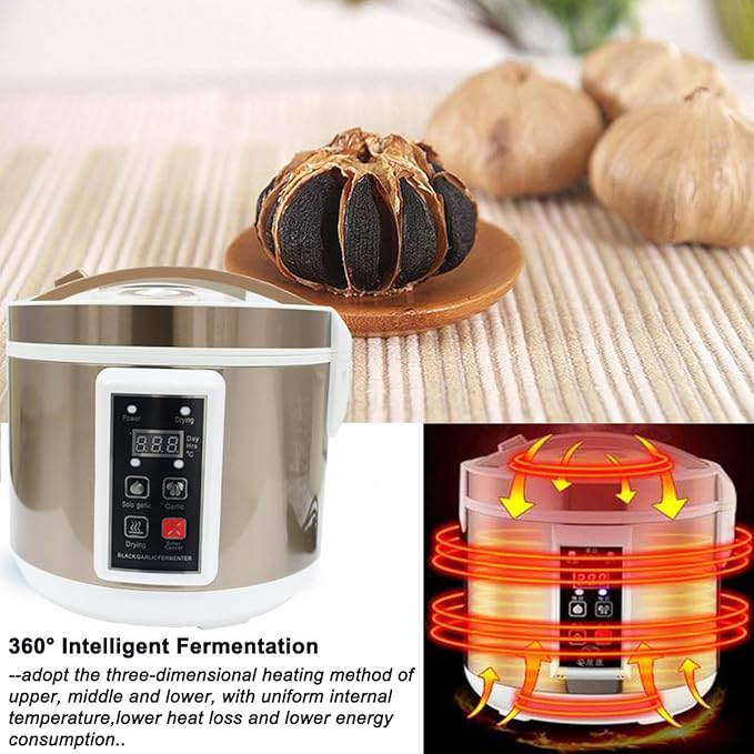 INTBUYING 110V 5L Garlic Fermenter - Automatic Black Garlic Maker - Intelligent Control