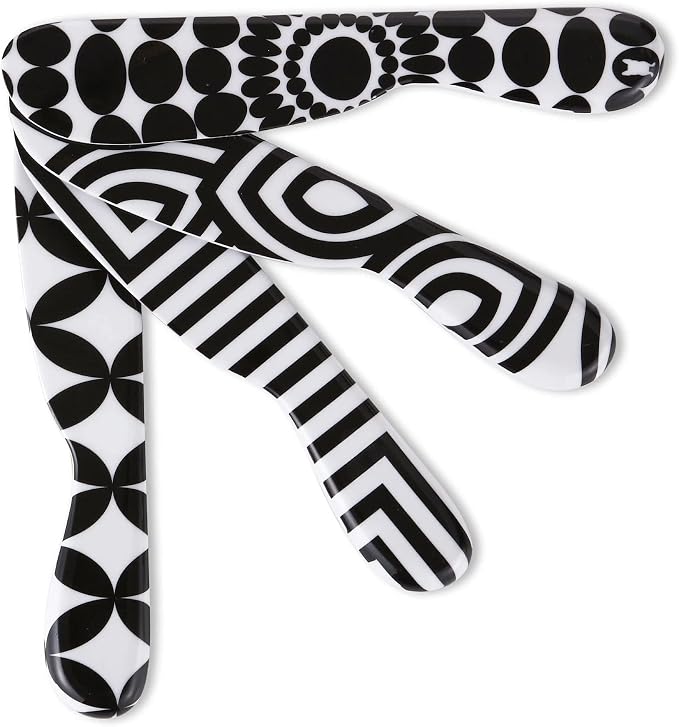 French Bull 12-Piece Dinnerware Set Black & White