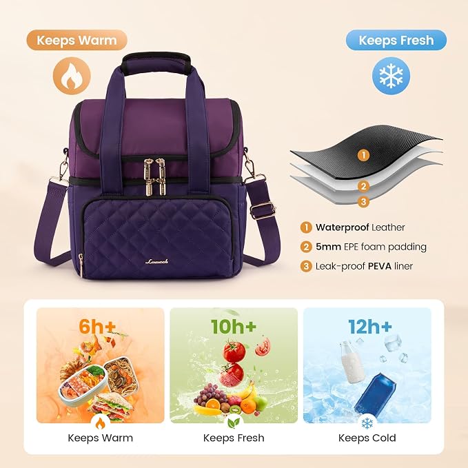 LOVEVOOK Insulated Lunch Bag For Women