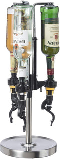 OGGI Professional 3-Bottle Revolving Liquor Dispenser, Stainless Steel