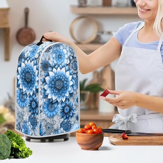 Boho Mandala Floral Coffee Maker Appliance Covers Washable Dust Cover Toaster and Blender Cover Set Anti Fingerprint Protection