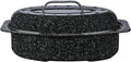 Granite Ware 13" Oval Roaster with Lid – Enameled Steel, Oven Safe to 932°F – Ideal for Roasting, Baking & Sourdough Bread – Self-Basting Cover, Dishwasher Safe, 7 lb Capacity | Oval Roaster Capacity, Roasts Up To 7 Lb Poultry Or Meat, Covered Cooking ...