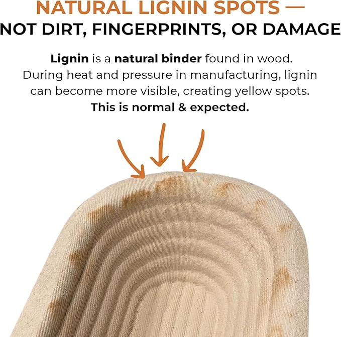 Bulka Oval 750g Groove Banneton Bread Proofing Basket Pressed Wood Pulp, Sourdough Proofing Basket - Non-Stick Batard Brotform Sourdough Bread Baking Supplies, Made in Germany.