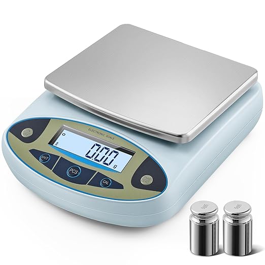 Antstone lab Scale 6000g x 0.01g Digital Gram Scale 0.01g Accuracy High Precision Scientific Analytical Balance for Laboratory, Jewelry Weighing (6000g, 0.01g)