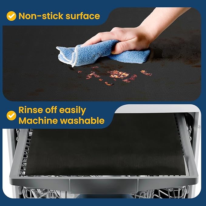 Oven Liners for Bottom of Oven + Silicone Baking Mat Roll Cut to Size