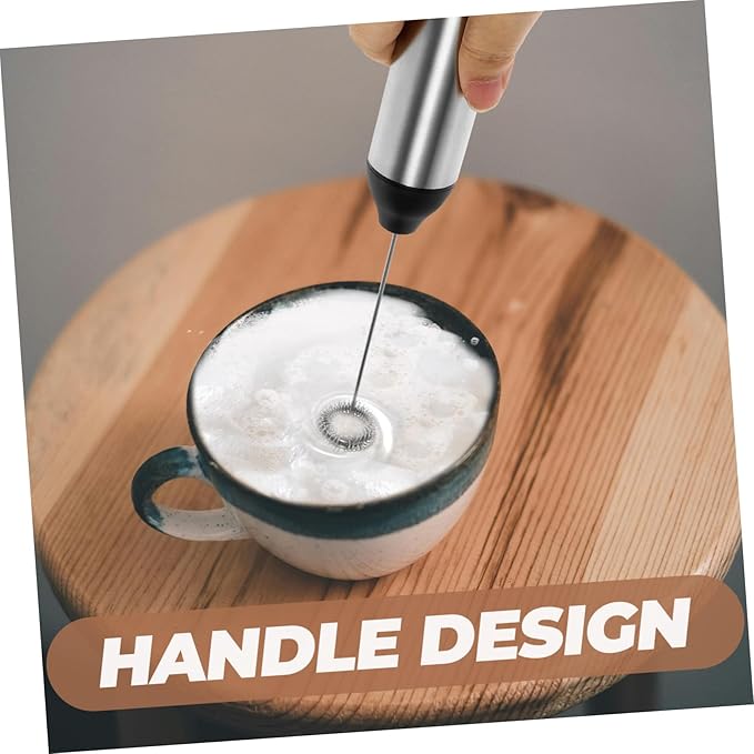 SOLUSTRE 1PC Rechargeable Handheld Milk Frother Electric Maker for Coffee Latte and Cappuccino Portable Design for Easy Use and Materials for Home and Travel