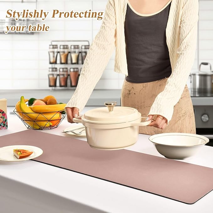 Rose Gold Trivet Table Runner for Hot Dishes Plates Heat Resistance Pot Holders Anti-Slip Hot Pad Mats 11.8 * 39.4 Inches