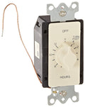 NSI A512H Tork Spring-Wound in-Wall Twist Timer with 12-Hour Length and Ivory Faceplate for Automatic Shutoff of Fans or Light