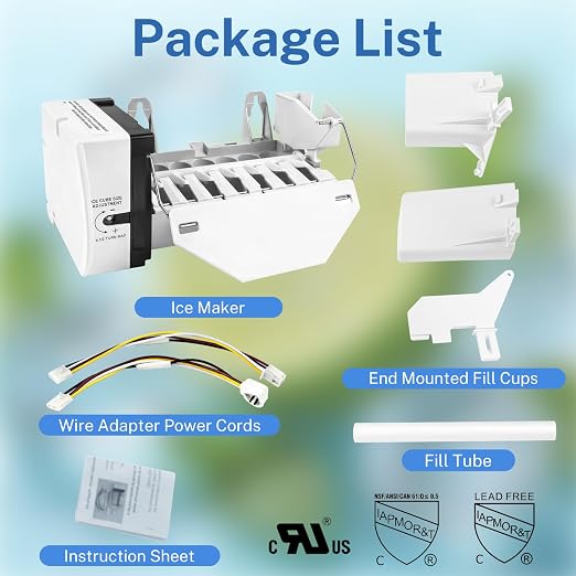 WR30X10093 WR30X10061 Ice Maker Kit Compatible with GE Hotpoint Kenmore | 160W 115V Automatic Ice Making,7 Ice Cubes Each Time,Replaces WR30X10014, WR30X10012, 1399596 and More