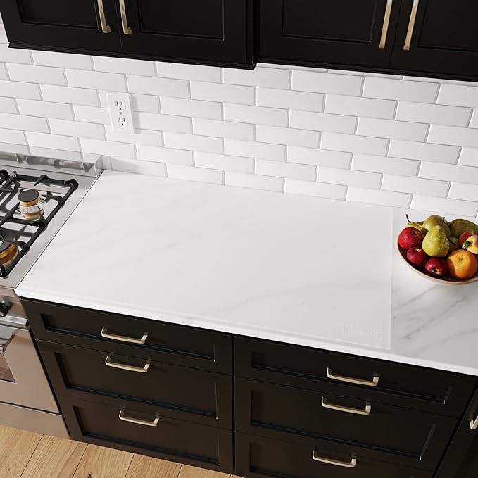 GASARÉ, Extra Large, Thick, Silicone Mat for Kitchen Counter, Heat Resistant Mat, Countertop Protector, Non-Slip, Easy to Clean, Cuttable, 40 x 23.5 Inches, Semi-Transparent