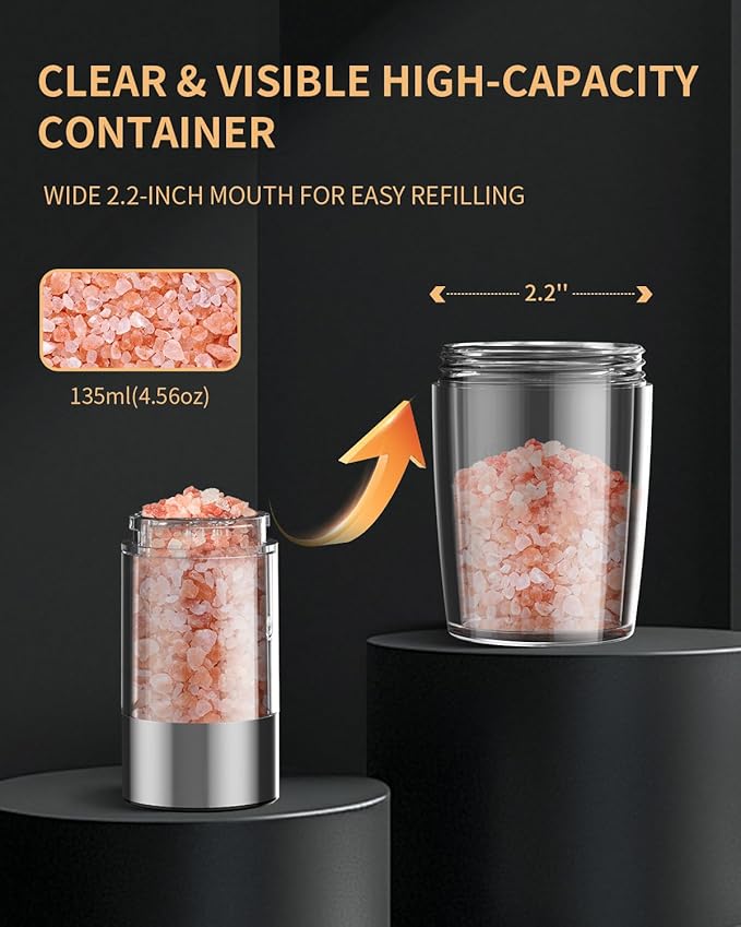 Gravity Electric Salt and Pepper Grinder Set
