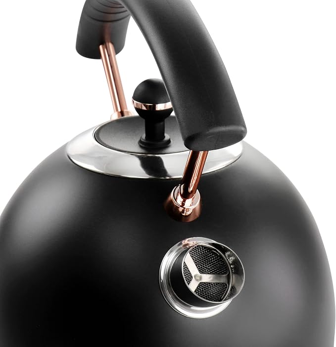 MegaChef 1.8 Quarts Half Circle Electric Tea Kettle in Matte Black