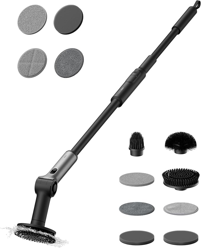 HOTO Flexi™ Cordless Electric Spin Scrubber + 4 Pcs Replacement Pads
