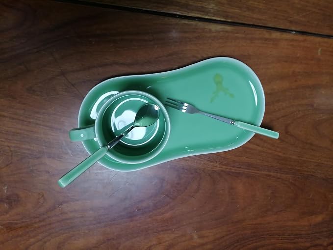 Longquan UNESCO Heritage Celadon Coffee Set Double-glazed collector's edition with oval-shaped plates and tableware - handcrafted plum green glaze ceramic gift box (1, Plum green glaze)