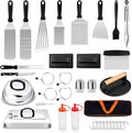 36Pcs Griddle Accessories, Leonyo Grilling Accessories for Outdoor, Smash Burger Press Grill Tools Kit with Enlarge Griddle Spatula, Melting Dome for Flat Top Grill, BBQ Gifts for Men