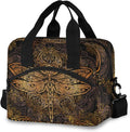 Dragonfly Mandala Insulated Lunch Bag Reusable Lunch Tote Bag Cooler Bag for Women Men Adult Lunch Box with Adjustable Shoulder Strap Leakproof Lunch Bag for Work School Picnic Camping