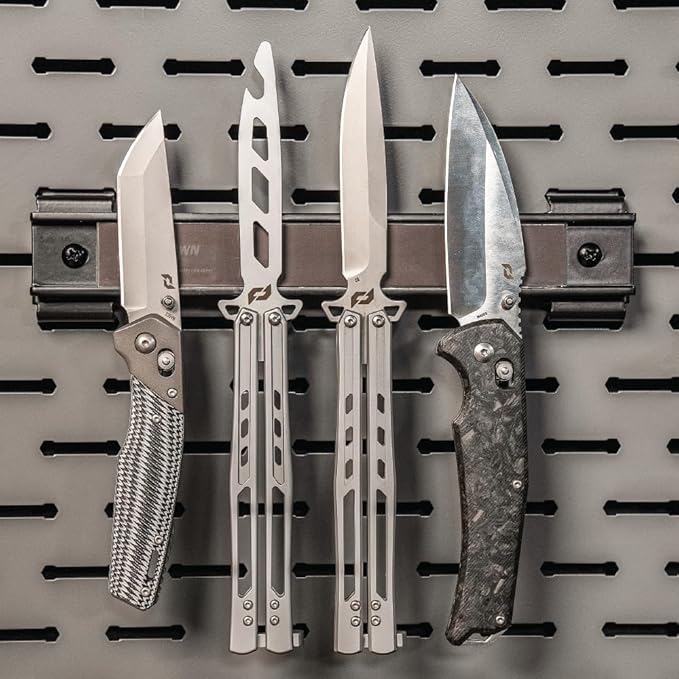 Lockdown Securewall Magnetic Knife & Tool Hanger 2 Pack with 8" Magnet, Heavy-Duty Steel, Securewall Compatible, for Gun Storage and Organization