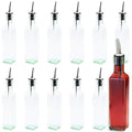 TableCraft Products 9085 8.5 oz O&V Bottles w/ S/S Pourer (Pack of 12),Green