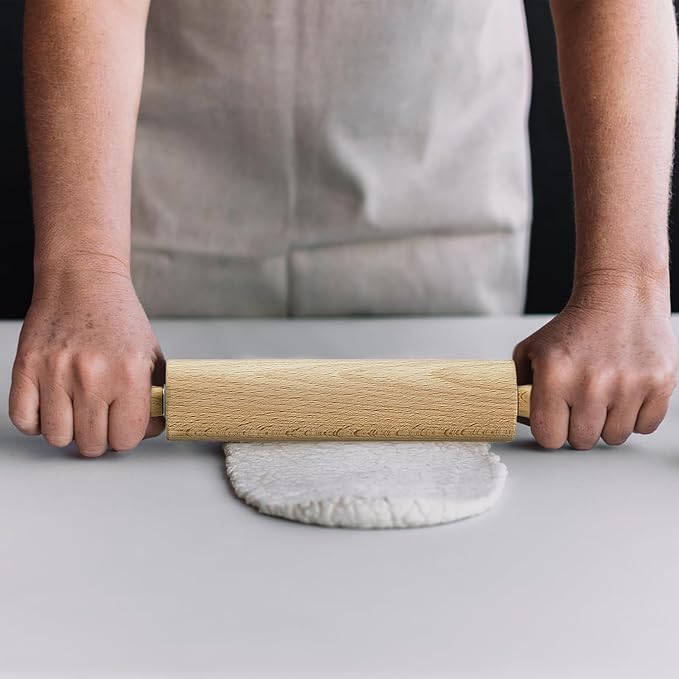 Mrs. Anderson's Baking Children’s Classic Wooden Rolling Pin, German Beechwood With Steel Ball Bearings, 7-Inch x 1.5-Inch, Smooth Effortless Rolling For Dough And Pastry