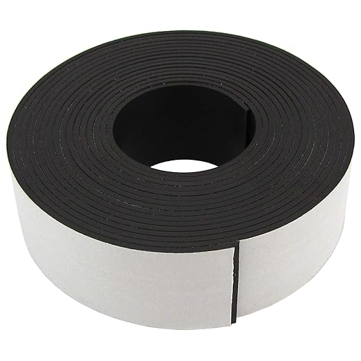 Master Magnetics Flexible Magnetic Strip with Adhesive Back - 0.06" Thick, 1" Wide, 10 Feet Long, 1 Roll, 07019