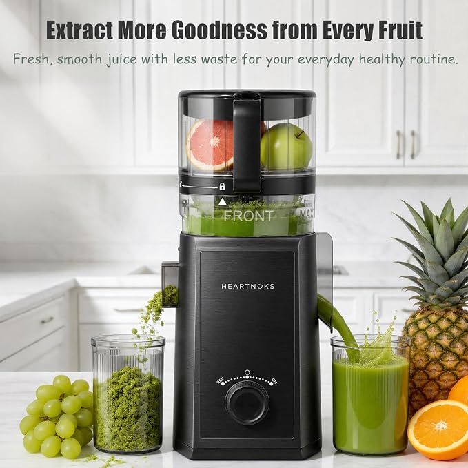 Juicer Machines, 3-in-1 Cold Press Juicer, 6.5'' Wide Feed Chute | Slow Masticating Juicer for Juice, Oat&Nut Milk, and Sorbet, Easy to Clean for Busy Mornings