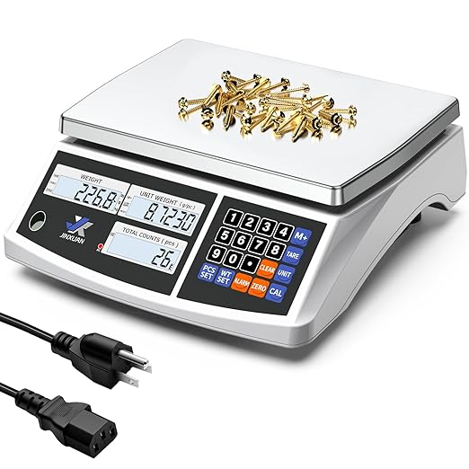 Industrial Counting Scale 40kg/88lb x 1g Precision Bench Scale Digital Inventory Counting Weight Scale for Small Parts and Coins, Electronic Gram Scale with Batteries/AC Power, lb/g/kg/oz