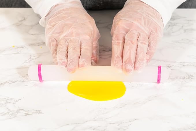 Bakerpan Fondant Roller 3 Size Set, for Rolling Fondant, Gum Paste, Dough, Large, Medium and Small Rolling Pins with Thickness Rings, 19.5", 13", 9" Rollers