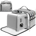 Toaster Cover 2 Slice with Aluminum Foil Lining and Base Compatible with Cuisinart/BELLA/Black and Decker,Cover only,Grey