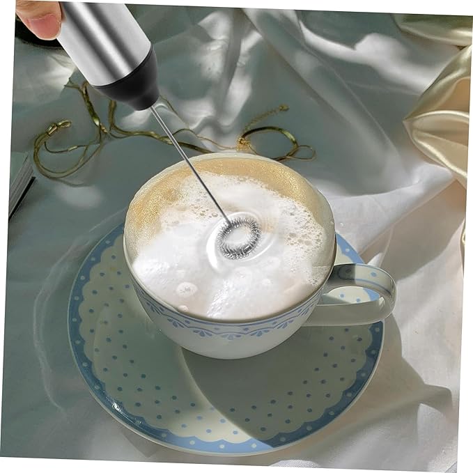 OUNONA 1PC Rechargeable Handheld Milk Frother Electric Foamer for Coffee Latte Cappuccino Portable and Easy to Use for Home and Travel and Material