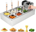 Commercial Electric Pasta Cooker with 6 Baskets, Stainless Steel, 50-300℃ Temperature Control, 110V Noodle Cooking Machine for Restaurant.
