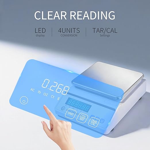 Analytical Balance 1000gx0.01g High Precision lab Scale 0.01g Accuracy Gram Scale for Jewelry Gold Kitchen Digital Scale (No Test Weight)