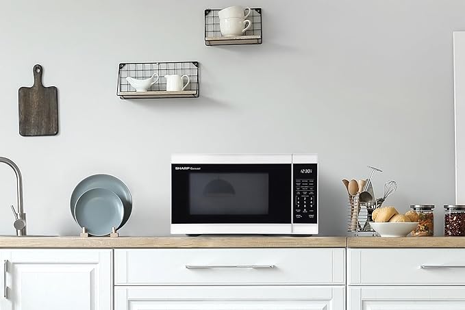 Sharp SMC1161KW 1.1 cu. ft. 1000W White Countertop Microwave Oven