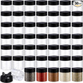 50 Pack 4 oz Spice Jars Plastic Clear Empty Bottles with Shaker Lids Bulk Reusable Seasoning Containers for Herbs Spices Powders Glitter