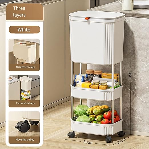Mounting Kitchen Trash Holders Storage Shelf Garbage Holders ClutterFree Countertop for Apartment Space Saving Trash Bin Organizers