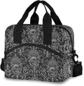 Skull Gothic Insulated Lunch Bag Reusable Lunch Tote Bag Cooler Bag for Women Men Adult Lunch Box with Adjustable Shoulder Strap Leakproof Lunch Bag for Work School Picnic Camping