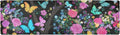 2-in-1 Table Runner Trivet for Hot Dishes Heat Resistant Hot Plate Mat Pad 39x12 Inch Waterproof Table Protector Trivets for Countertop Decorative Rose Flower Butterfly Tree Black