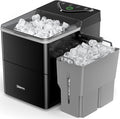 Silonn Countertop Ice Maker with Expanding Ice Basket, 9 Cubes in 6 Mins, 2.5L Ice Basket, Self-Cleaning Ice Maker with LED Touch Control, 2 Bullet Ice Sizes for Home, Kitchen, Office