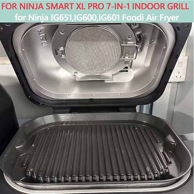 2 Packs Splatter Shield for Ninja IG651 IG600 IG601 Foodi Air Fryer Accessories, Splash Guard Replacement for Ninja Foodi Smart XL Pro 7-in-1 Indoor Grill, Stainless Steel Mesh Screen