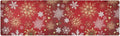 ALAZA Red Gold Snowflakes Christmas Trivet Table Runner 40 Inches Long Trivet for Hot Pots and Pans/Hot Dishes,Table Protector Heat Up to 230F, Decorative Hot Plates Mat for Kitchen Countertop