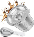 NESSUS 1 Pack Reusable K Cup for Keurig 1.0, Stainless Steel Reusable K Cups for Keurig 1 Prong Coffee Maker K Cup Reusable Coffee Pods with Heat Resistant Handles and Scoop, NO BPA