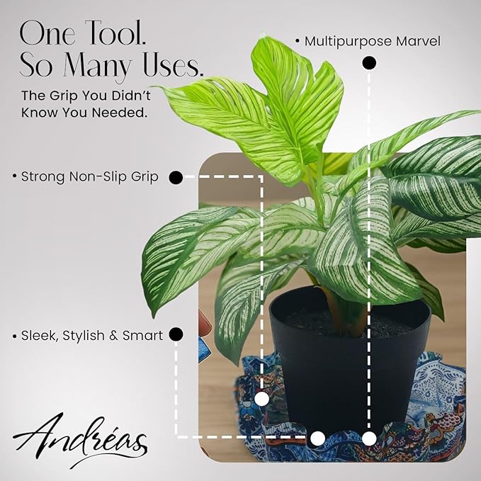 Andreas Silicone Tweetheart Cottage 8" Non-Slip Trivet/Pot Holder/Hot Pad – 100% Cotton Fabric Encapsulated in Silicone, Heat Resistant to 600°F – Flexible & Dishwasher Safe – USA Made, TR-AB0234