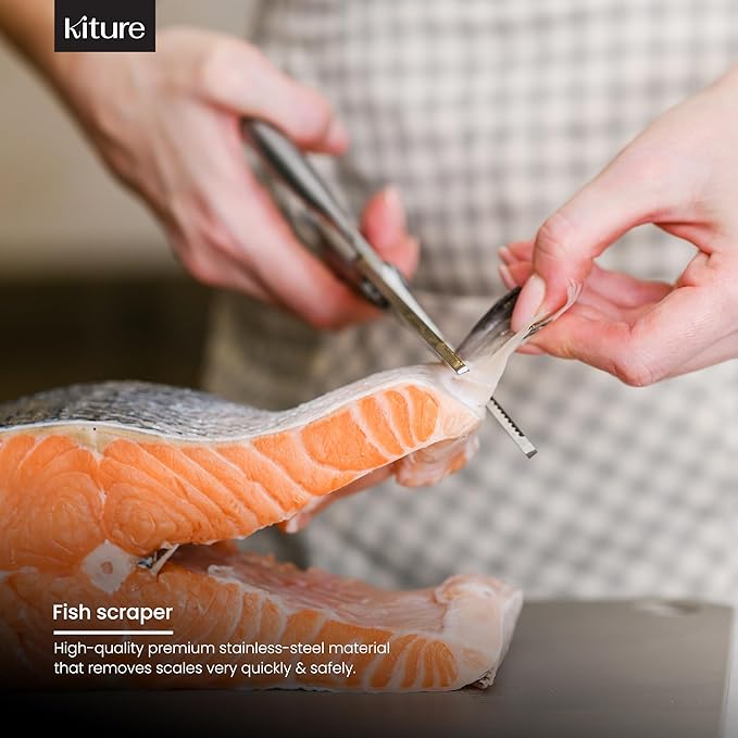 Heavy Duty Kitchen Shears - Premium Stainless Steel Cooking Scissors for Meat, Poultry, Herbs & More | Includes Bonus Herb Scissors & Poultry Shears in Giftable Box by Kiture