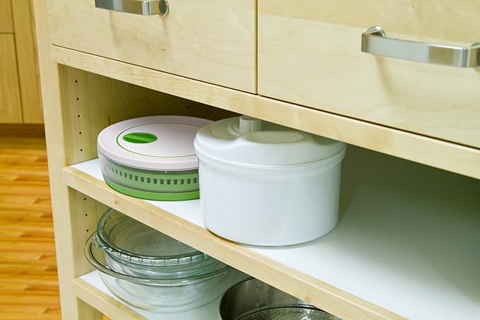 PrepWorks 4 Qt Collapsible Salad Spinner – Space-Saving, BPA-Free, Easy-to-Use for Quick Salad Washing & Drying, Dishwasher Safe