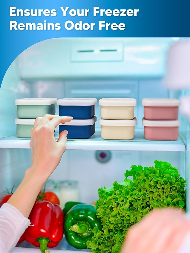 8 PCS 1 Cup Silicone Freezer Molds with Lid, 8oz Silicone Soup Freezer Molds Meal Prep Containers Reusable Food Preserving Tray Ice Trays for Soups Sauces Stews