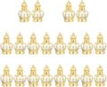 Housoutil 10ml Essential Oil Glass Roller Bottle, 20PCS Refillable Vintage Perfume Bottles, Middle Eastern Style Glass Roll on Dispenser with Cap for Thai Amulet Essential Oil Catholic Baptism