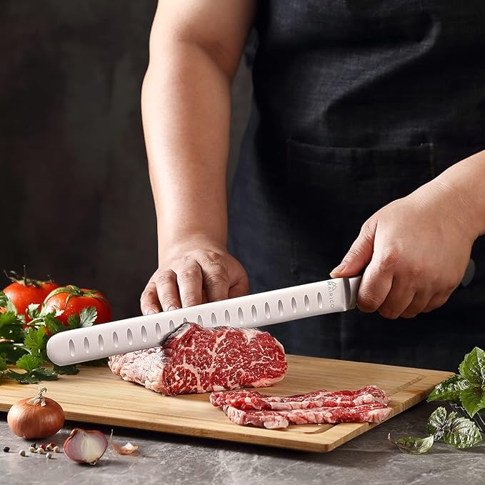 Brisket Slicing Knife - Ultra Sharp Premium 11-inch Stainless Steel Carving Knife for Slicing Roasts, Meats, Fruits and Vegetables