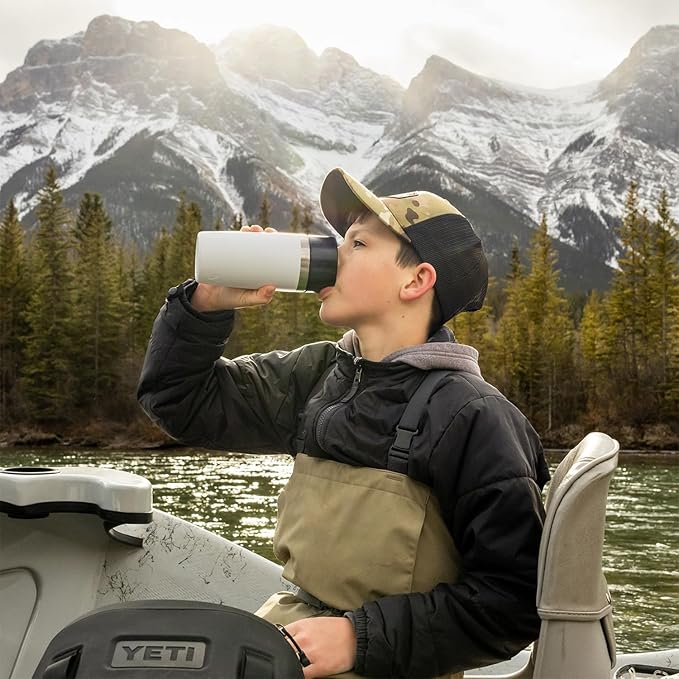 YETI Rambler 12 oz Travel Bottle, Stainless Steel, Vacuum Insulated with Leakproof Commuter Cap, Grasshopper