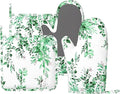 Green Eucalyptus Oven Mitts and Pot Holders Set, 4pcs Silicone Watercolor Plant Leaves with Floral Oven Glove for Kitchen Heat Resistant Oven Mitts and Potholders Non-Slip for Cooking