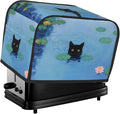 Black Cat Swimming Toaster Cover 2 Slice, Cute Country Bread Machine Cover, Washable, Stain Resistant, with Top Handle